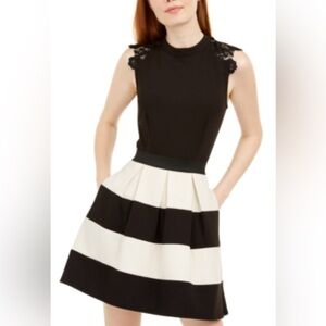 Speechless Size Small Peplum Style Dress Lace Shoulders Keyhole Back Closure